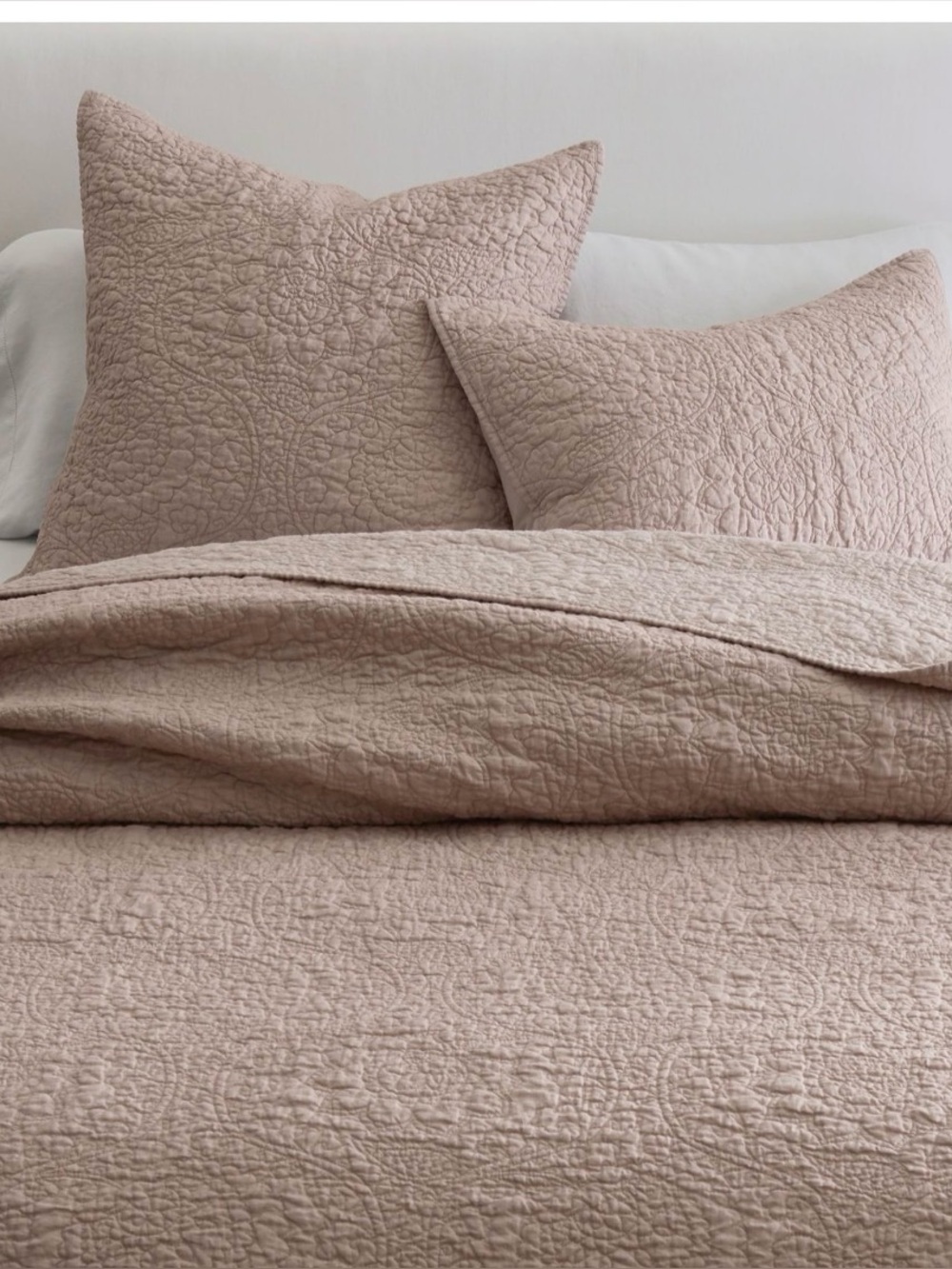 Pottery Barn Pale Pink Full/Queen Reversible Quilt